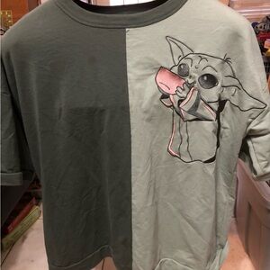 Star Wars Green and Gray Baby Yodi Tee Shirt